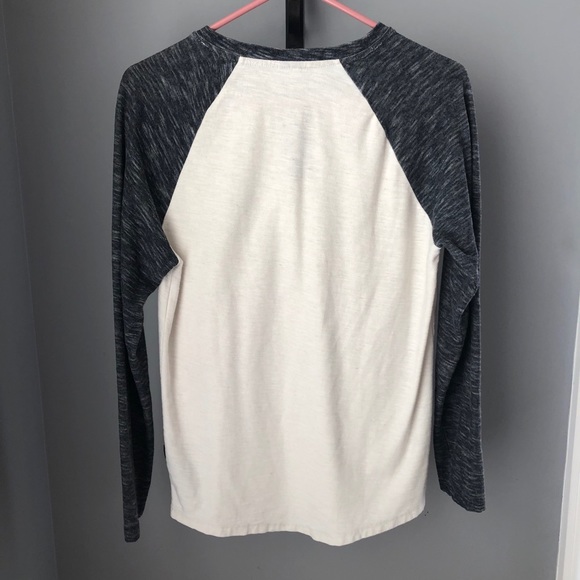 Volcom Gray and White Baseball Tee - Picture 2 of 2